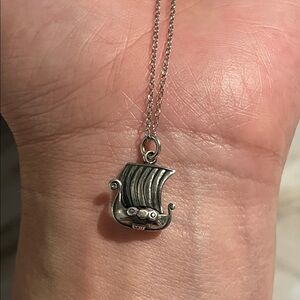 Sterling KOPI Viking Ship pendant
